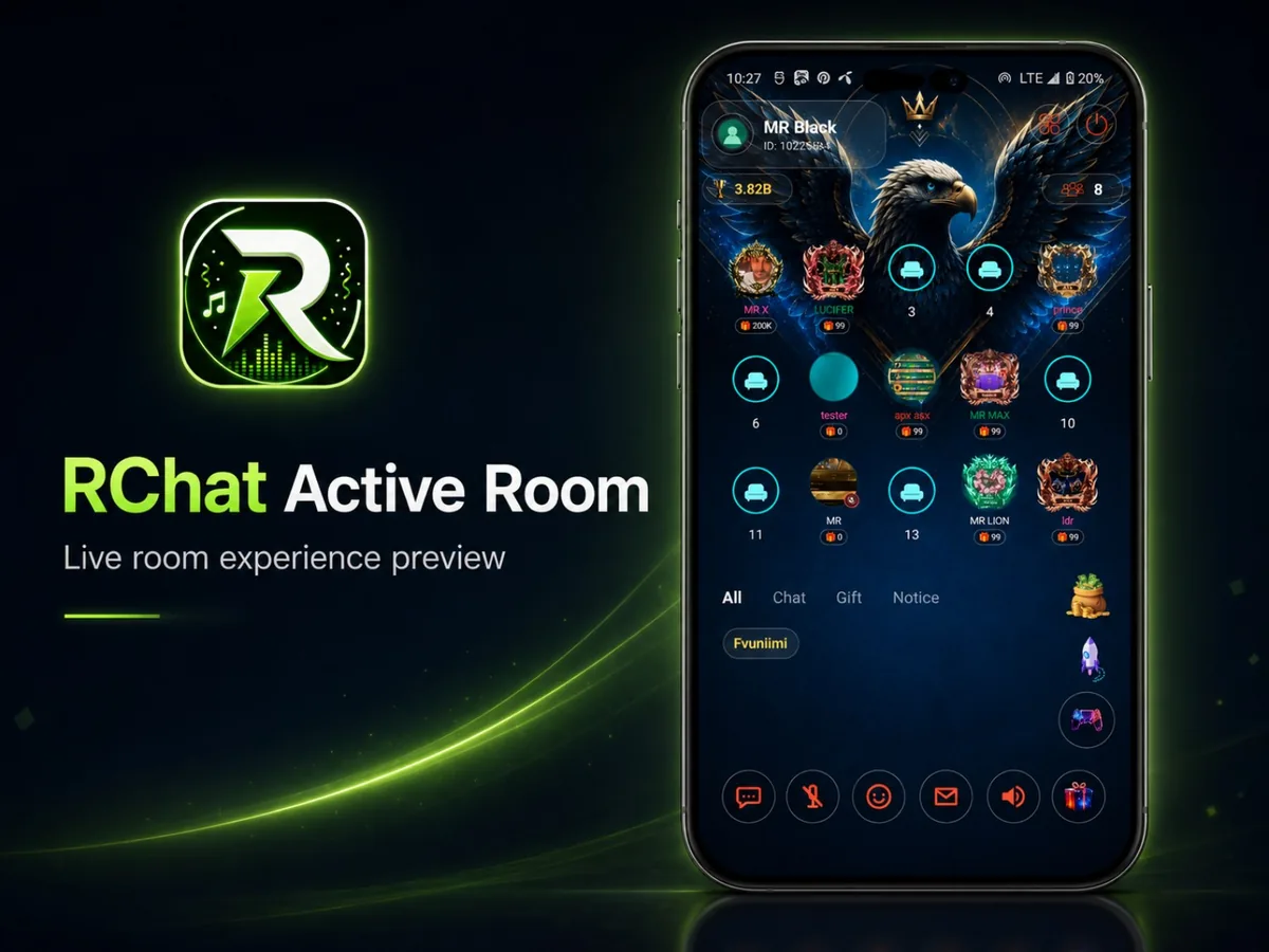 RChat live voice room interface