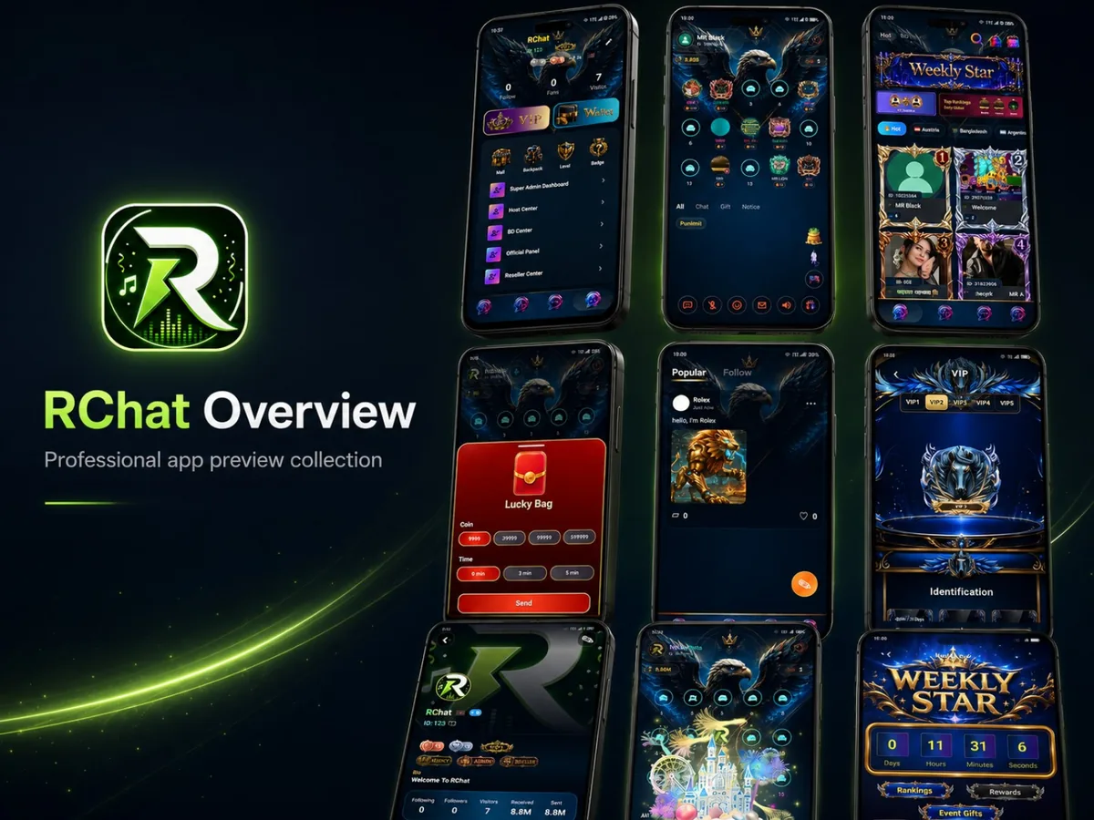 RChat Android app interface overview